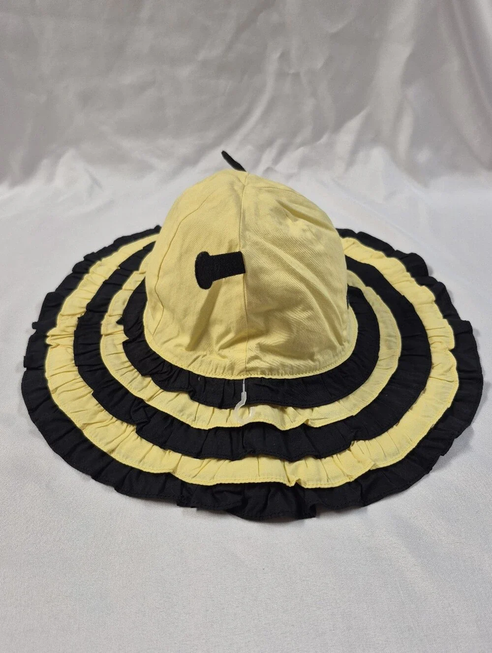 Gymboree Baby Girls Bumble Bee Ruffle Sun Hat Cotton Yellow Black Sz 2T-3T NWT